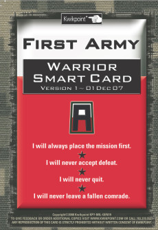 First Army Warrior Smart Card