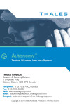 Thales Autonomy Wireless Intercom Visual User Guide