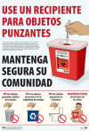 Sharps Disposal Awareness Poster – Spanish