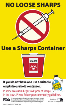 Sharps Garbage Can Label